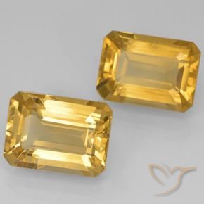 Pedras preciosas de Citrino ouro brilhante natural de 14.86 ct, Corte Octógono / Esmeralda, VVS