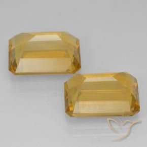 Pedras preciosas de Citrino ouro brilhante natural de 14.86 ct, Corte Octógono / Esmeralda, VVS