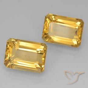 Pedras preciosas de Citrino Dourado natural de 15.85 ct, Corte Octógono / Esmeralda, VVS