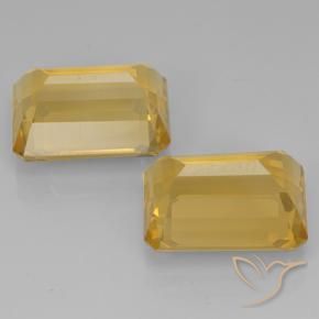 Pedras preciosas de Citrino Dourado natural de 15.85 ct, Corte Octógono / Esmeralda, VVS