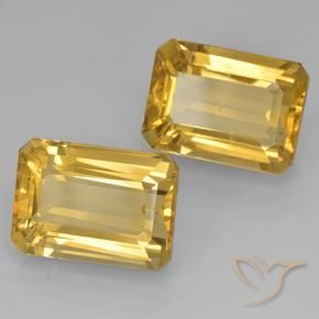 Pedras preciosas de Citrino ouro profundo natural de 15.30 ct, Corte Octógono / Esmeralda, VVS