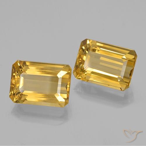 Pedras preciosas de Citrino Dourado natural de 15.80 ct, Corte Octógono / Esmeralda, VVS