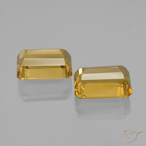 Pedras preciosas de Citrino Dourado natural de 15.80 ct, Corte Octógono / Esmeralda, VVS