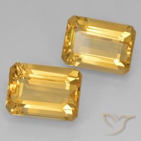 Pedras preciosas de Citrino ouro brilhante natural de 15.27 ct, Corte Octógono / Esmeralda, VVS