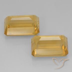 Pedras preciosas de Citrino ouro brilhante natural de 15.27 ct, Corte Octógono / Esmeralda, VVS