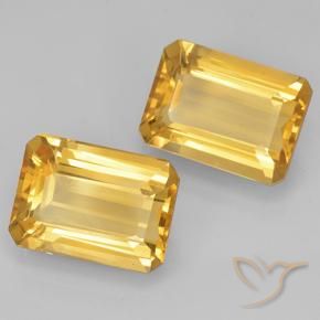Pedras preciosas de Citrino Dourado Escuro natural de 13.54 ct, Corte Octógono / Esmeralda, VVS-VS
