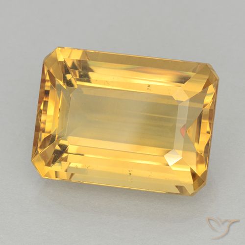 11.43ct Natural ouro médio Citrino, Corte Esmeralda, VVS-VS