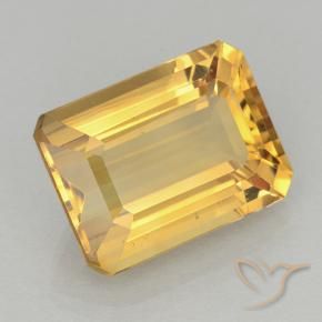 Citrino ouro médio Natural 11.43ct, Corte Octógono / Esmeralda, VVS-VS