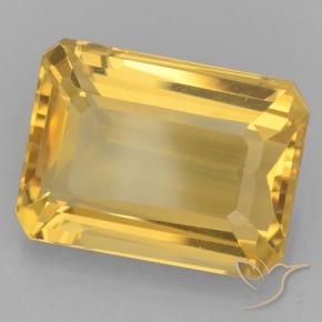 Citrino Dourado Natural 11.38ct, Corte Octógono / Esmeralda, VVS