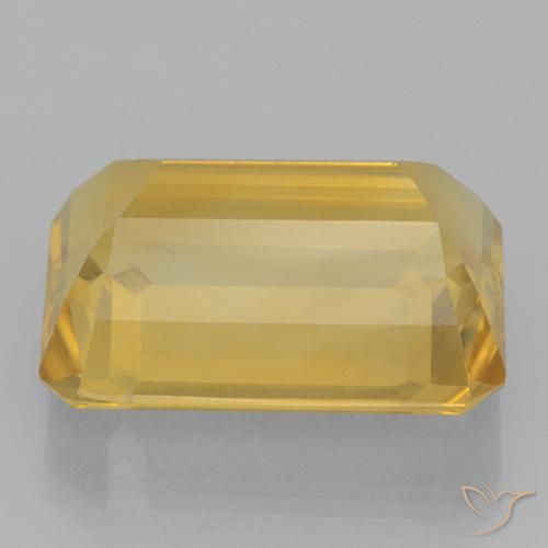 Citrino ouro médio Natural 10.85ct, Corte Octógono / Esmeralda, VVS