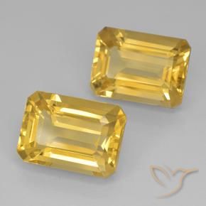 Pedras preciosas de Citrino Laranja Dourada natural de 14.18 ct, Corte Octógono / Esmeralda, VVS