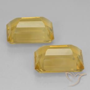 Pedras preciosas de Citrino Laranja Dourada natural de 14.18 ct, Corte Octógono / Esmeralda, VVS