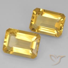 Pedras preciosas de Citrino Laranja Dourada natural de 13.10 ct, Corte Octógono / Esmeralda, VVS