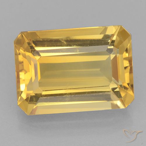 7.18ct Natural ouro médio Citrino, Corte Esmeralda, VVS