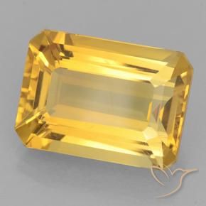 Citrino ouro médio Natural 7.18ct, Corte Octógono / Esmeralda, VVS