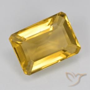 Citrino Dourado Natural 7.37ct, Corte Octógono / Esmeralda, VVS-VS
