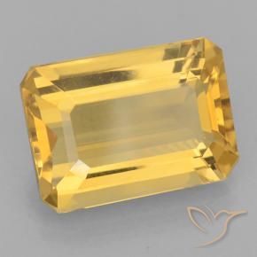 Citrino Dourado Natural 6.45ct, Corte Octógono / Esmeralda, VVS