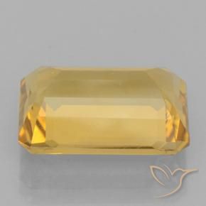 Citrino Dourado Natural 6.45ct, Corte Octógono / Esmeralda, VVS