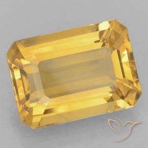 Citrino ouro médio Natural 6.60ct, Corte Octógono / Esmeralda, VVS