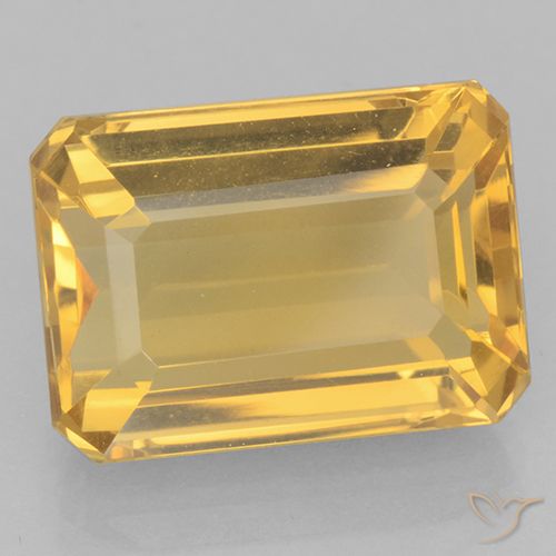 8.27ct Natural ouro médio Citrino, Corte Esmeralda, VVS