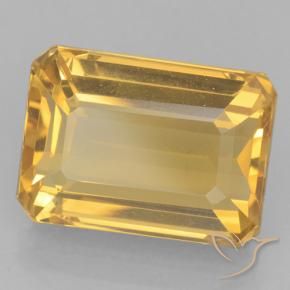 Citrino ouro médio Natural 8.27ct, Corte Octógono / Esmeralda, VVS