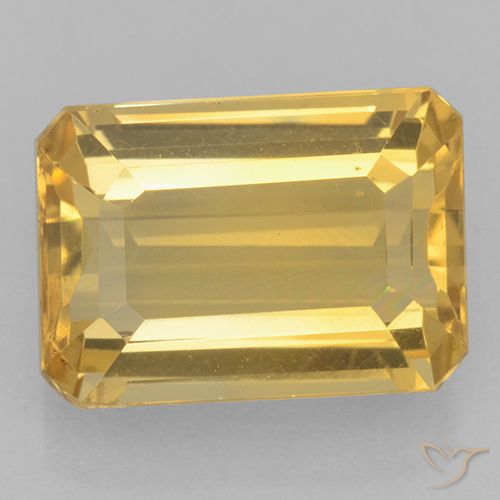7.40ct Natural ouro brilhante Citrino, Corte Esmeralda, VVS