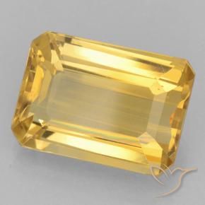 Citrino ouro brilhante Natural 7.40ct, Corte Octógono / Esmeralda, VVS