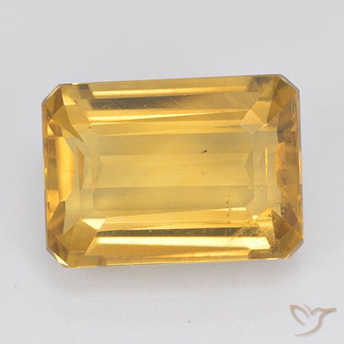 7.50ct Natural ouro brilhante Citrino, Corte Esmeralda, VVS-VS