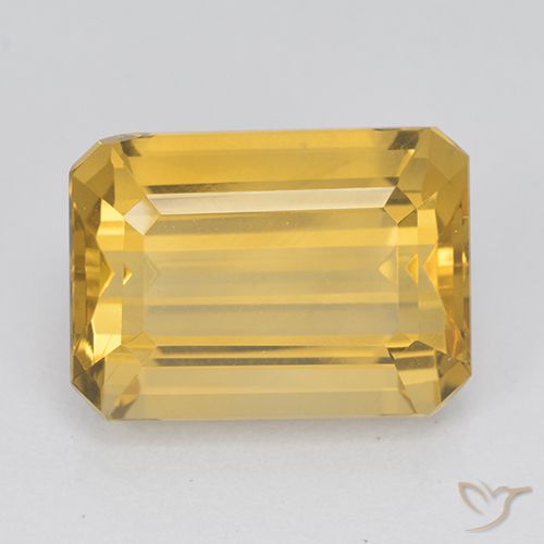 7.78ct Natural ouro médio Citrino, Corte Esmeralda, VVS
