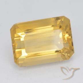 Citrino ouro médio Natural 7.78ct, Corte Octógono / Esmeralda, VVS