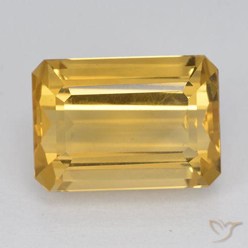 8.07ct Natural ouro médio Citrino, Corte Esmeralda, VVS-VS