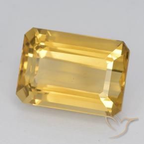 Citrino ouro médio Natural 8.07ct, Corte Octógono / Esmeralda, VVS-VS