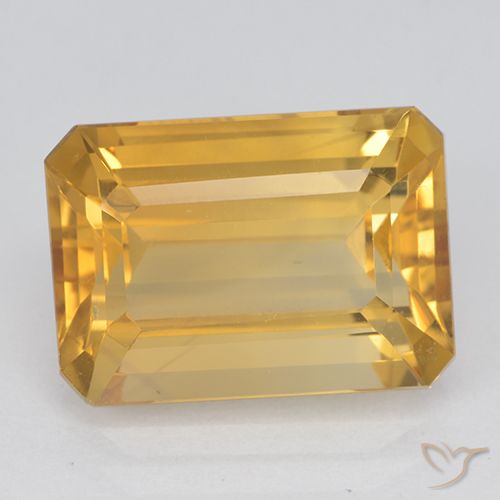 7.30ct Natural Ouro Citrino, Corte Esmeralda, VVS-VS