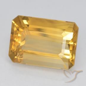 Citrino Ouro Natural 7.30ct, Corte Octógono / Esmeralda, VVS-VS