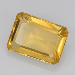 Citrino Dourado médio Natural 6,42ct, Corte Esmeralda, VVS