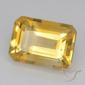Citrino Laranja Dourada Natural 6.94ct, Corte Octógono / Esmeralda, VVS-VS