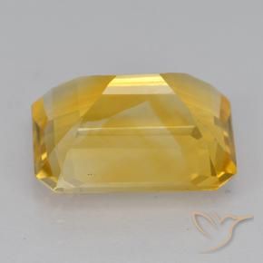Citrino Laranja Dourada Natural 6.94ct, Corte Octógono / Esmeralda, VVS-VS