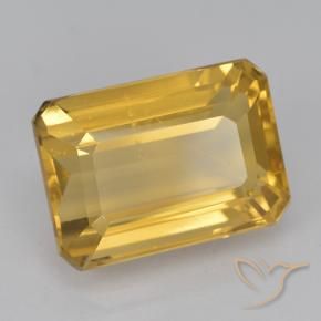 Citrino Dourado médio Natural 8.50ct, Corte Octógono / Esmeralda, VVS-VS