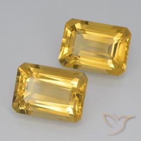 Pedras preciosas de Citrino ouro brilhante natural de 14.82 ct, Corte Octógono / Esmeralda, VVS