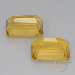 Pedras preciosas de Citrino ouro brilhante natural de 14.82 ct, Corte Octógono / Esmeralda, VVS