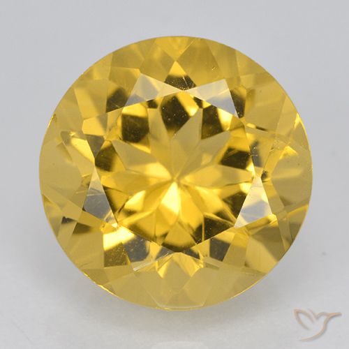 5.59ct Natural Dourado médio Citrino, Redondo, VVS