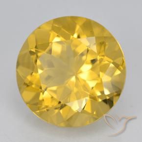 Citrino Dourado médio Natural 5.59ct, Redondo, VVS