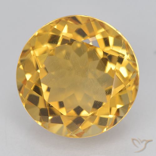 6.28ct Natural Dourado Citrino, Redondo, VVS