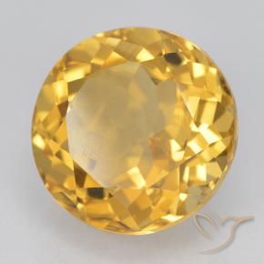 Citrino Dourado Natural 6.28ct, Redondo, VVS