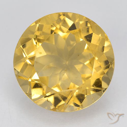 6.05ct Natural Dourado Citrino, Redondo, VVS