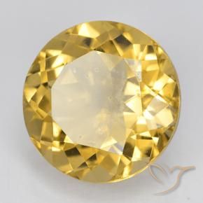 Citrino Dourado Natural 6.05ct, Redondo, VVS