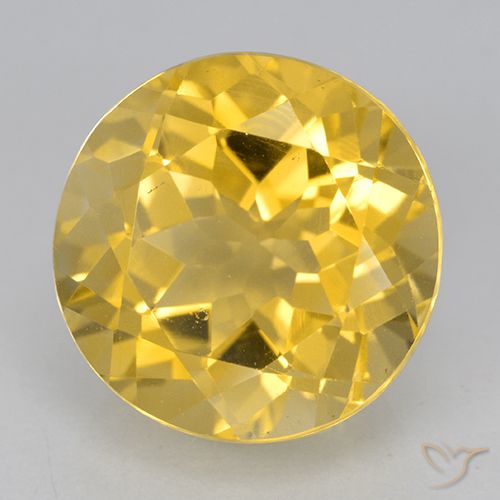 6.20ct Natural Dourado Citrino, Redondo, VVS