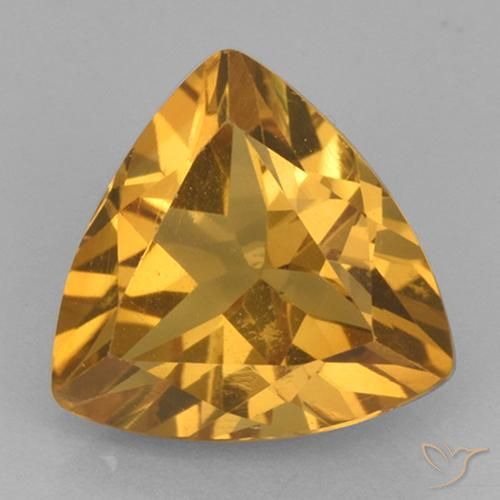 1.98ct Natural Dourado Escuro Citrino, Trilhão, VVS