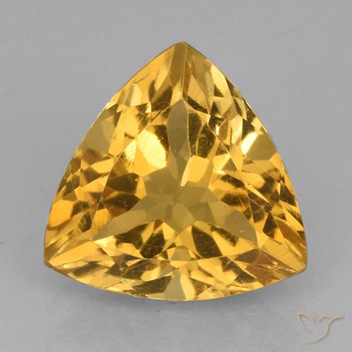 2.18ct Natural Laranja Dourado Profundo Citrino, Trilhão, VVS