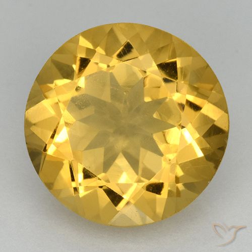 5.42ct Natural Dourado médio Citrino, Redondo, VVS